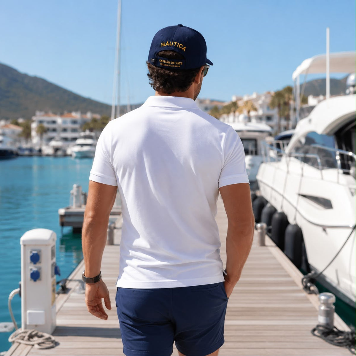 Gorra Premium Capitán de Yate Azul